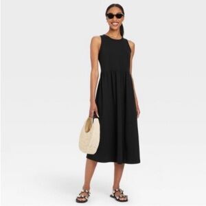 A New Day Plus Size 3X 24/26 Black Midi Dress